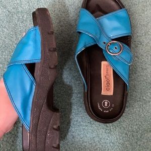 Blue sandals